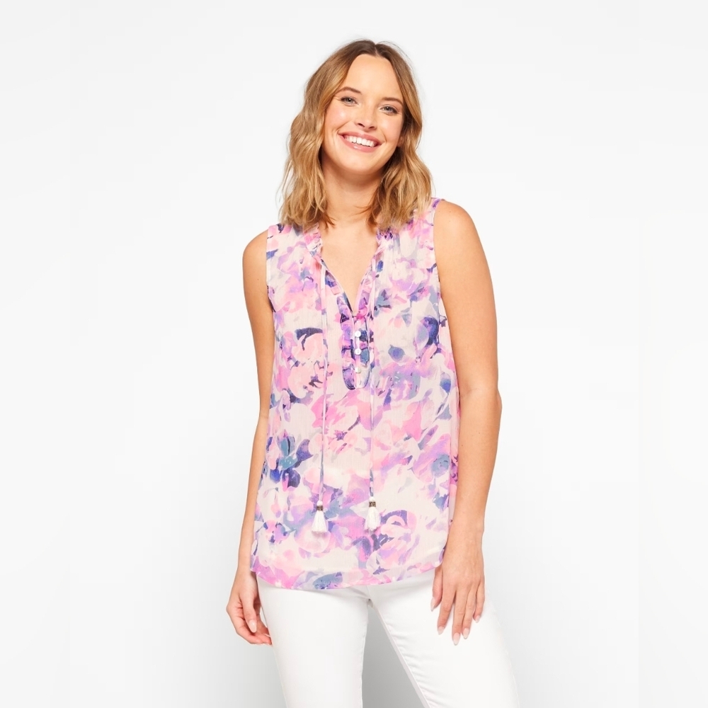 Daniel Rainn Lucy Tie Neck Detail Blouse